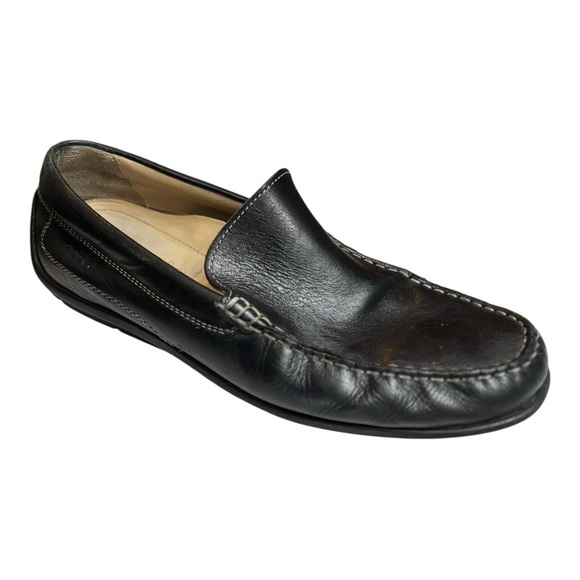 Ecco Moc Classic Black Leather Driving Loafers Men’s Size 9.5 / 43 Slip On main image 11